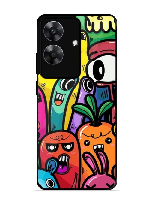 Whimsical Doodle Chaos Glossy Soft Edge Case for Realme C61