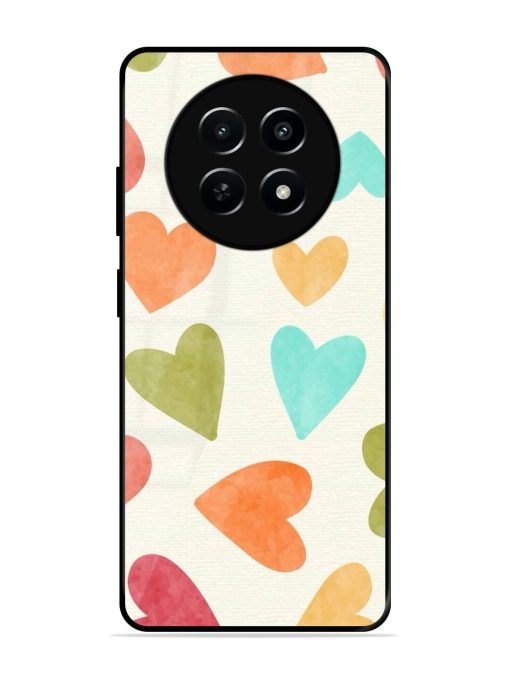 Watercolor Hearts Glossy Soft Edge Case for Realme Narzo N65 (5G)