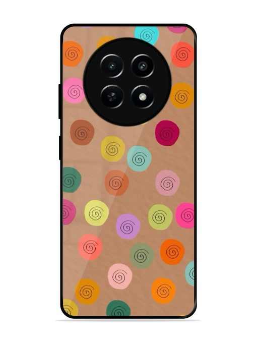 Swirly Dots On Kraft Glossy Soft Edge Case for Realme Narzo N65 (5G)