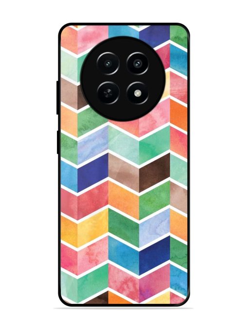 Watercolor Chevron Whimsy Glossy Soft Edge Case for Realme Narzo N65 (5G)