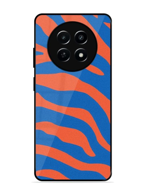 Zebra Stripes In Blue And Orange Glossy Soft Edge Case for Realme Narzo N65 (5G)