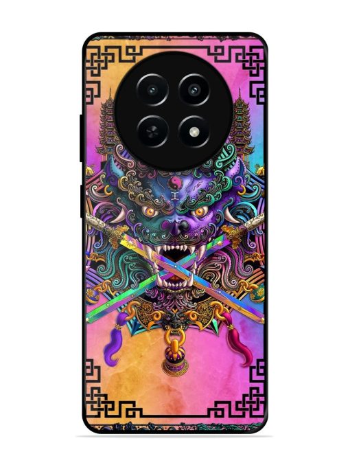 Psychedelic Fu Dog Tapestry Glossy Soft Edge Case for Realme Narzo N65 (5G)