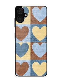 Hearts On Canvas Glossy Soft Edge Case for Samsung Galaxy A06