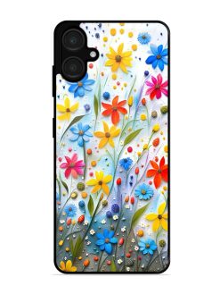 Vibrant Floral Glossy Soft Edge Case for Samsung Galaxy A06