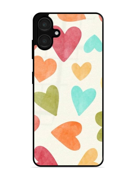 Watercolor Hearts Glossy Soft Edge Case for Samsung Galaxy A06
