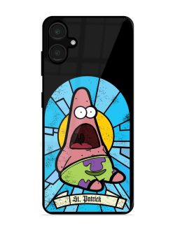 St. Patrick'S Day Stained Glass Patrick Star Glossy Soft Edge Case for Samsung Galaxy A06