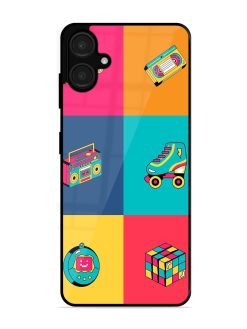 90S Throwback Grid Glossy Soft Edge Case for Samsung Galaxy A06