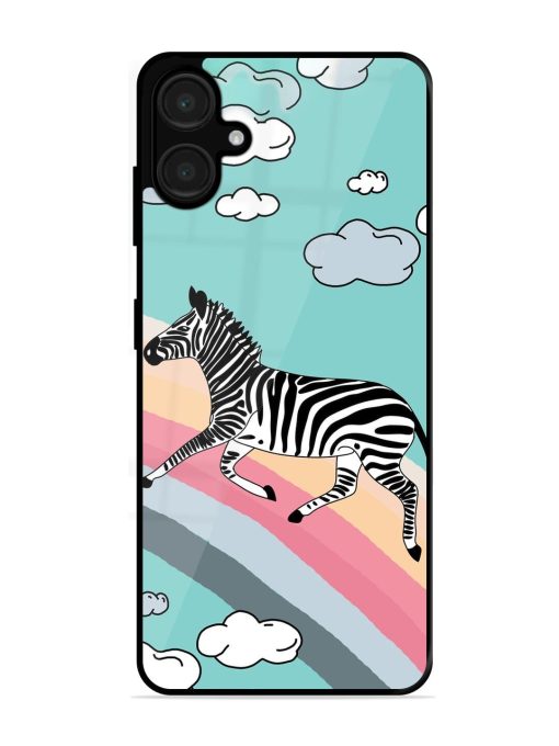 Zebra On A Rainbow Glossy Soft Edge Case for Samsung Galaxy A06