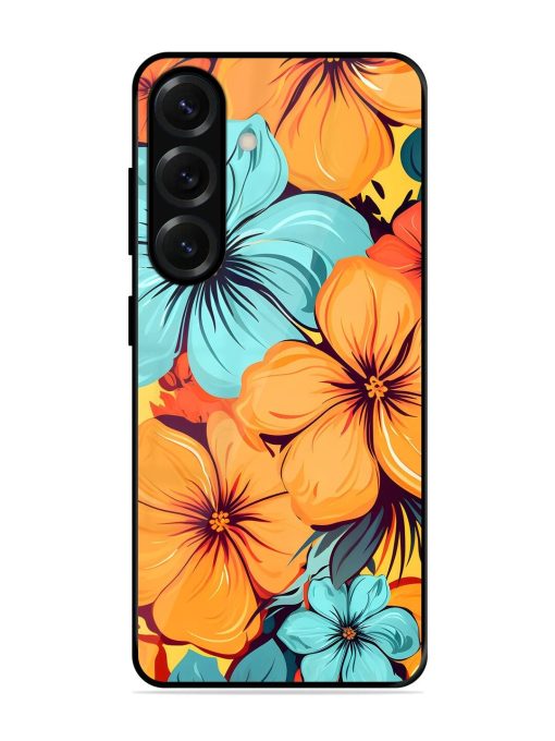 Tropical Bloom Glossy Soft Edge Case for Samsung Galaxy S25 (5G)