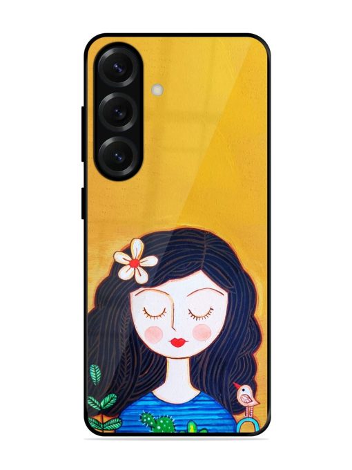 Girl Illustration Glossy Soft Edge Case for Samsung Galaxy S25 (5G)
