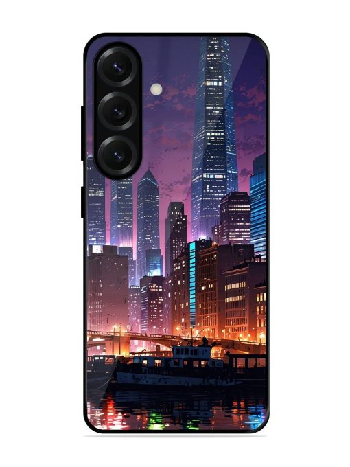 Neon Nightscape Glossy Soft Edge Case for Samsung Galaxy S25 (5G)