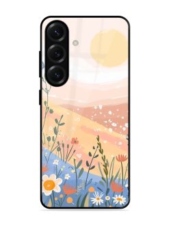 Golden Hour Blooms Glossy Soft Edge Case for Samsung Galaxy S25 (5G)