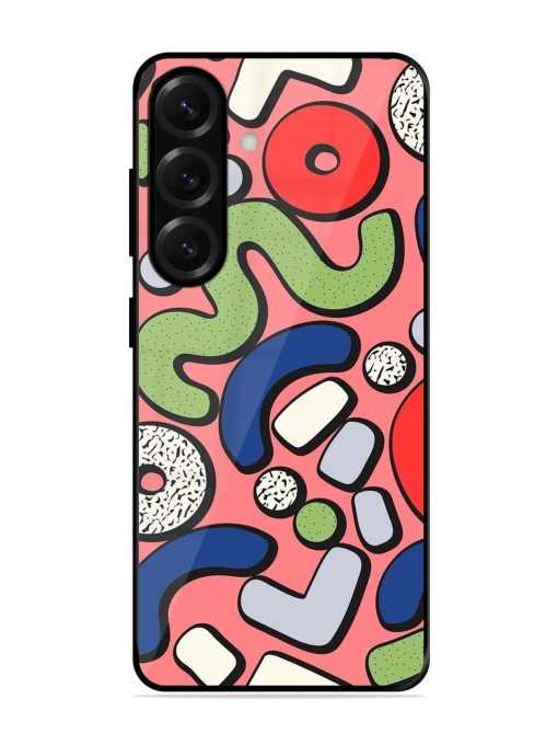Groovy Geometric Shapes Glossy Soft Edge Case for Samsung Galaxy S25 (5G)