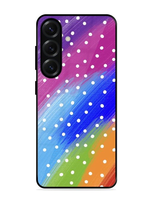Rainbow Polka Dot Dream Glossy Soft Edge Case for Samsung Galaxy S25 (5G)