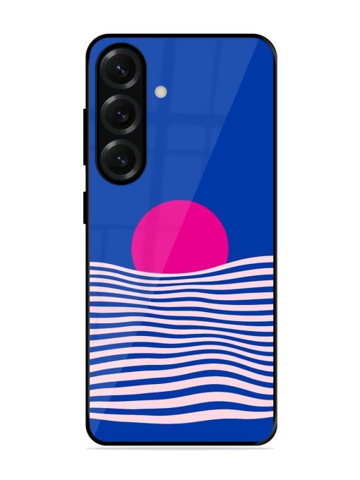 Pink Sunset Over Blue Waves Glossy Soft Edge Case for Samsung Galaxy S25 (5G)
