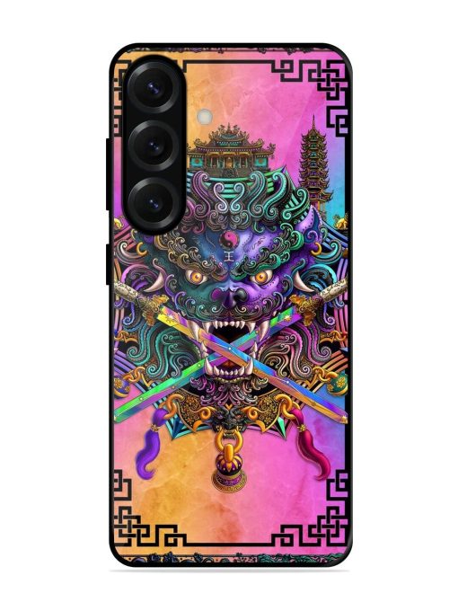 Psychedelic Fu Dog Tapestry Glossy Soft Edge Case for Samsung Galaxy S25 (5G)