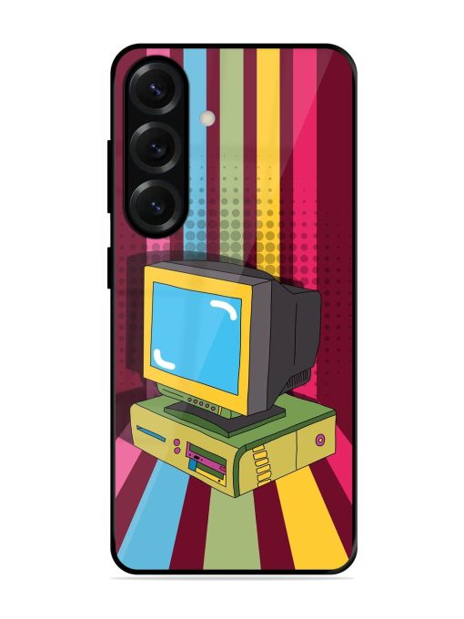 Retro Tech Vibes Glossy Soft Edge Case for Samsung Galaxy S25 (5G)