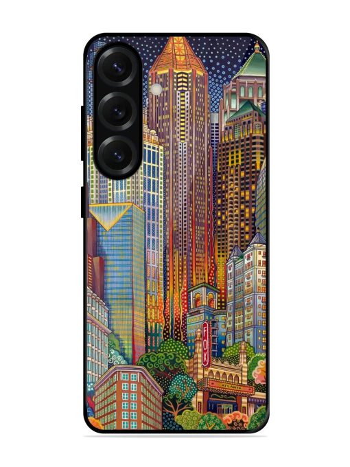 Neon Nightscape Glossy Soft Edge Case for Samsung Galaxy S25 (5G)