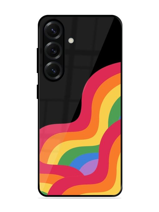 Wavy Rainbow Glossy Soft Edge Case for Samsung Galaxy S25 Plus (5G)