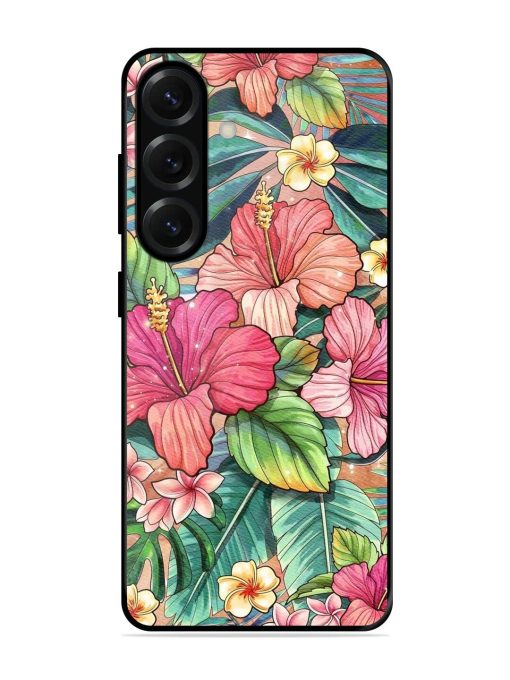 Tropical Tapestry Glossy Soft Edge Case for Samsung Galaxy S25 Plus (5G)