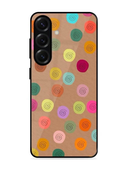 Swirly Dots On Kraft Glossy Soft Edge Case for Samsung Galaxy S25 Plus (5G)