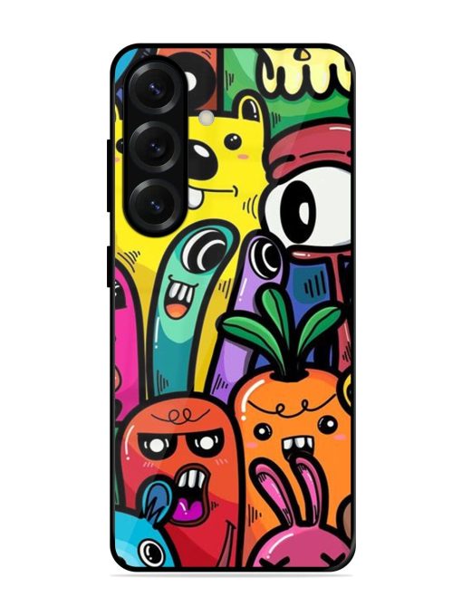 Whimsical Doodle Chaos Glossy Soft Edge Case for Samsung Galaxy S25 Plus (5G)