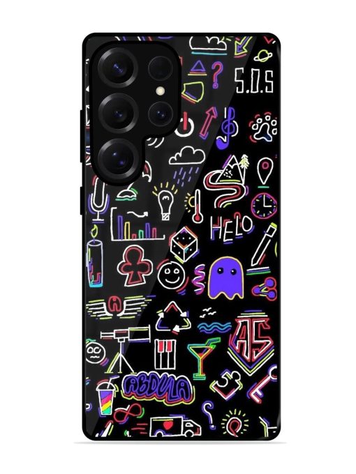 Neon Doodle Glossy Soft Edge Case for Samsung Galaxy S25 Ultra (5G)