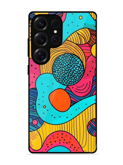 Psychedelic Patterns Glossy Soft Edge Case for Samsung Galaxy S25 Ultra (5G)