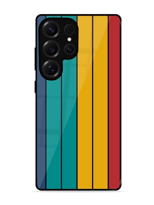 Retro Stripes Glossy Soft Edge Case for Samsung Galaxy S25 Ultra (5G)