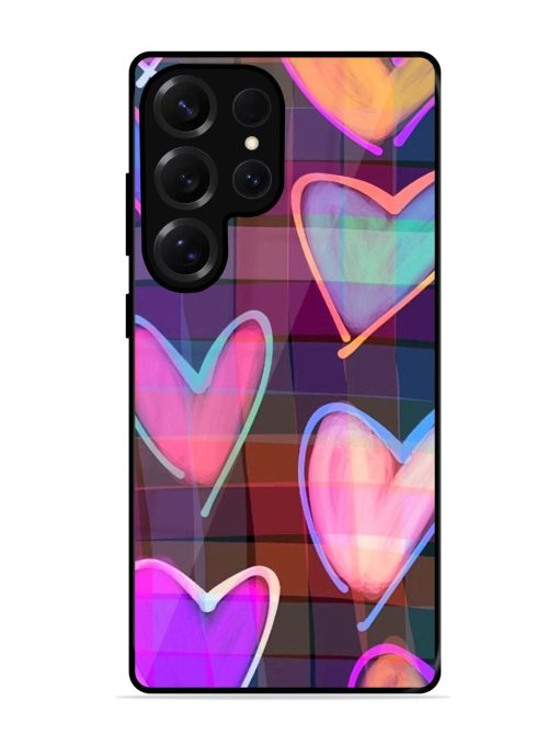 Neon Hearts Glossy Soft Edge Case for Samsung Galaxy S25 Ultra (5G)