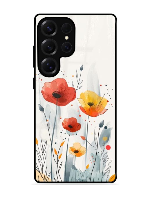 Poppy Fields Glossy Soft Edge Case for Samsung Galaxy S25 Ultra (5G)