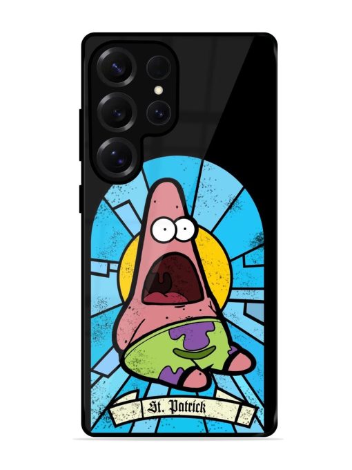 St. Patrick'S Day Stained Glass Patrick Star Glossy Soft Edge Case for Samsung Galaxy S25 Ultra (5G)