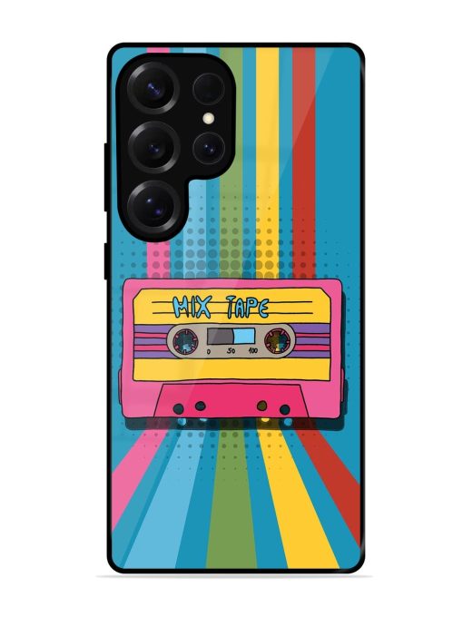 Retro Cassette Tapes Glossy Soft Edge Case for Samsung Galaxy S25 Ultra (5G)