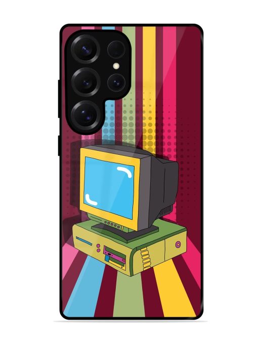Retro Tech Vibes Glossy Soft Edge Case for Samsung Galaxy S25 Ultra (5G)