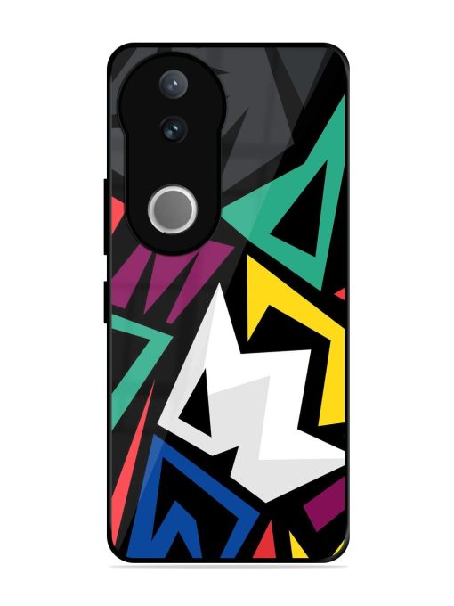 Chaotic Geometry Glossy Soft Edge Case for Vivo V50 (5G)