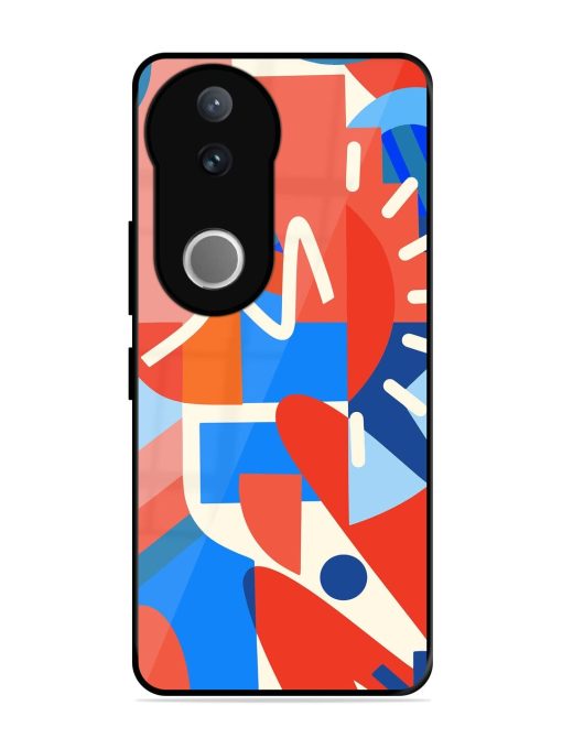 Abstract Harmony Glossy Soft Edge Case for Vivo V50 (5G)