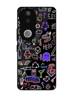 Neon Doodle Glossy Soft Edge Case for Vivo V50 (5G)