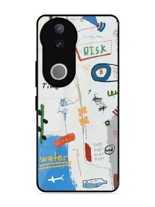 Mind Map Madness Glossy Soft Edge Case for Vivo V50 (5G)