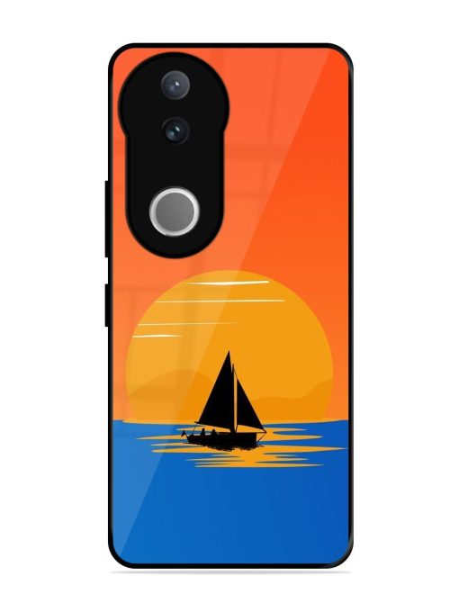 Sunset Sail Glossy Soft Edge Case for Vivo V50 (5G)