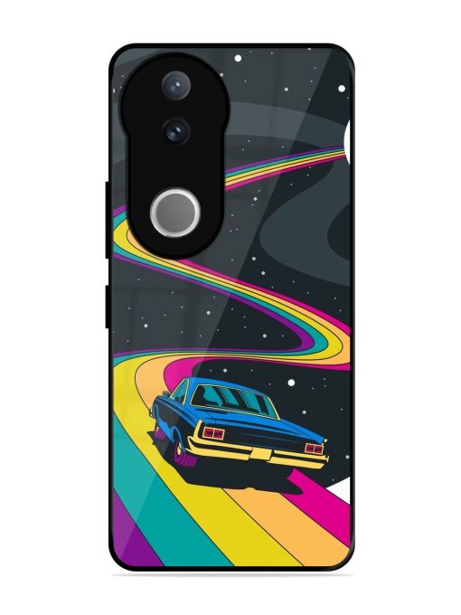 Rainbow Road Glossy Soft Edge Case for Vivo V50 (5G)