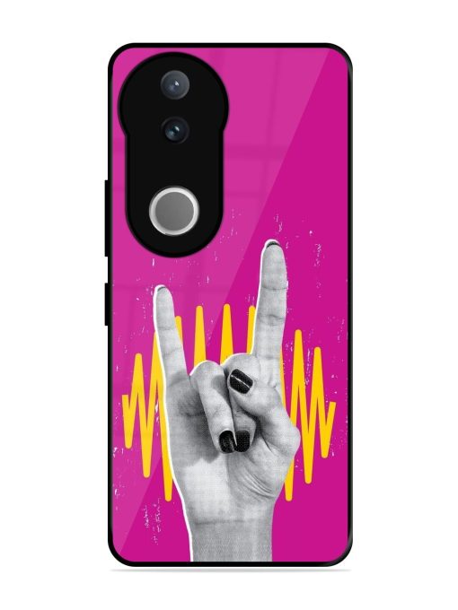 Rock Hand Glossy Soft Edge Case for Vivo V50 (5G)