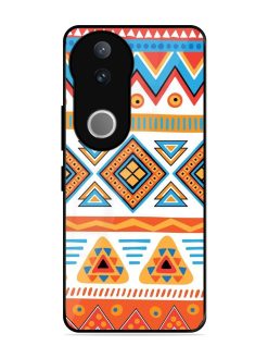 Vibrant Tribal Pattern Glossy Soft Edge Case for Vivo V50 (5G)