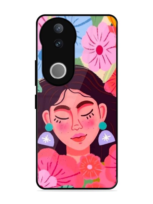 Blooming Serenity Glossy Soft Edge Case for Vivo V50 (5G)