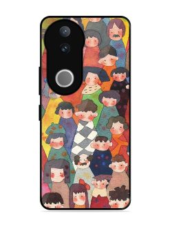 Blooming Arcs Glossy Soft Edge Case for Vivo V50 (5G)