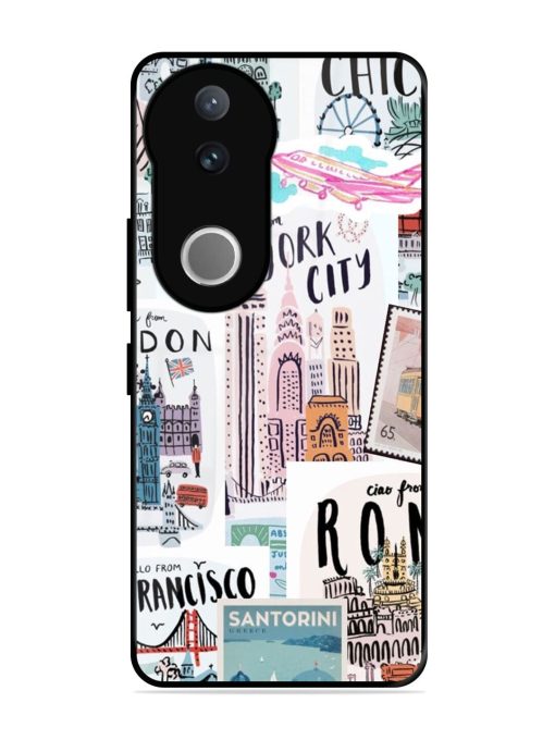 Travelogue Glossy Soft Edge Case for Vivo V50 (5G)