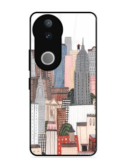 Cityscape Dreams Glossy Soft Edge Case for Vivo V50 (5G)