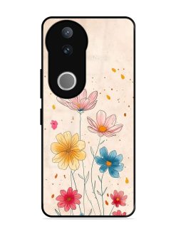 Delicate Bloom Glossy Soft Edge Case for Vivo V50 (5G)