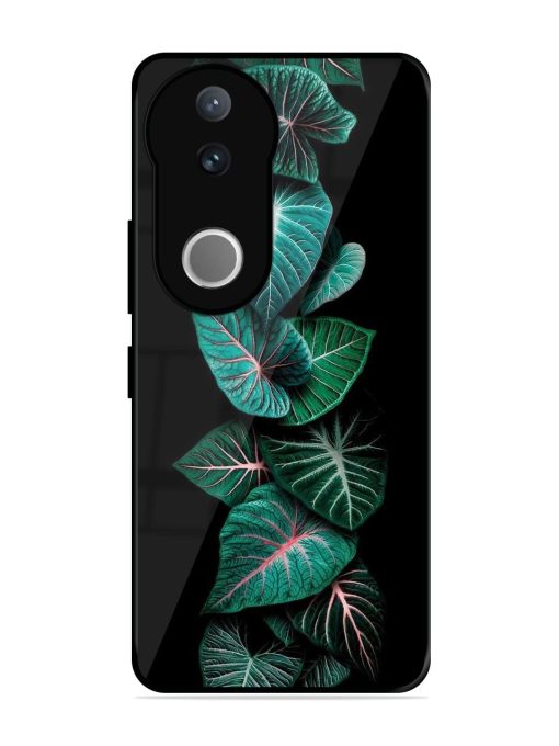 Emerald Elegance Glossy Soft Edge Case for Vivo V50 (5G)