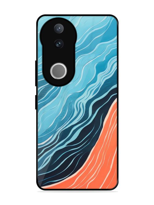 Oceanic Divide Glossy Soft Edge Case for Vivo V50 (5G)