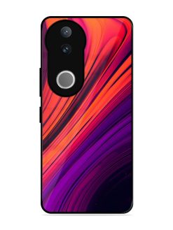 Crimson Curls Glossy Soft Edge Case for Vivo V50 (5G)